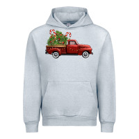 Heather Grey christmas trees truck Urban Hoodie - FaDigitalArtStudio