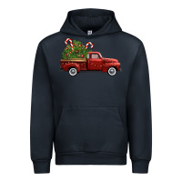 Navy christmas trees truck Urban Hoodie - FaDigitalArtStudio