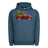 Pigment Midnight Navy christmas trees truck Urban Hoodie - FaDigitalArtStudio