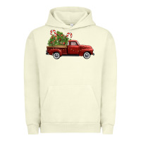 Pigment Pistachio christmas trees truck Urban Hoodie - FaDigitalArtStudio