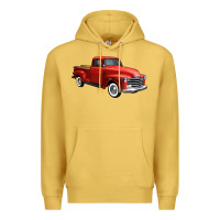Antique Gold western red truck right 34 view 1 Premium Hoodie - FaDigitalArtStudio
