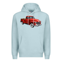 Blue Mist western red truck right 34 view 1 Premium Hoodie - FaDigitalArtStudio