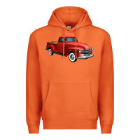 Carrot western red truck right 34 view 1 Premium Hoodie - FaDigitalArtStudio
