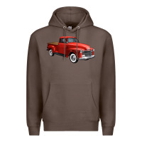 Coffee western red truck right 34 view 1 Premium Hoodie - FaDigitalArtStudio