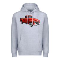 Heather Grey western red truck right 34 view 1 Premium Hoodie - FaDigitalArtStudio