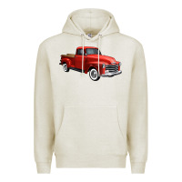 Oatmeal Heather western red truck right 34 view 1 Premium Hoodie - FaDigitalArtStudio