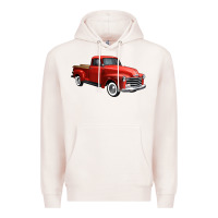 Pale Pink western red truck right 34 view 1 Premium Hoodie - FaDigitalArtStudio