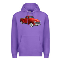 Purple western red truck right 34 view 1 Premium Hoodie - FaDigitalArtStudio