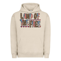 Pigment French Oak land of the free Urban Hoodie - RacoonDesign