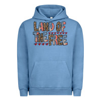 Pigment Pebble Blue land of the free Urban Hoodie - RacoonDesign