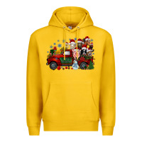 Lemon christmas farm animals truck Premium Hoodie - RacoonDesign