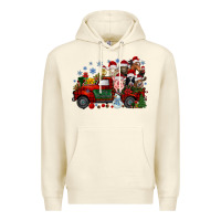 Sandshell christmas farm animals truck Premium Hoodie - RacoonDesign
