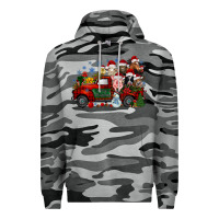 Slate Camo christmas farm animals truck Premium Hoodie - RacoonDesign