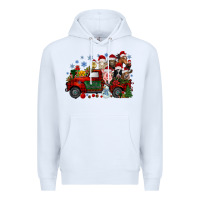White christmas farm animals truck Premium Hoodie - RacoonDesign