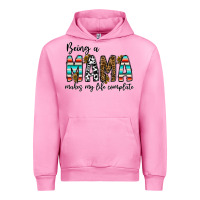Fuchsia Pink being mama makes my life complate Urban Hoodie - CowhideDigitalArt