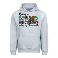 Heather Grey being mama makes my life complate Urban Hoodie - CowhideDigitalArt