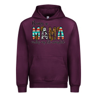 Mauve Wine being mama makes my life complate Urban Hoodie - CowhideDigitalArt