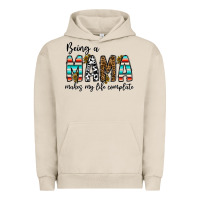 Pigment French Oak being mama makes my life complate Urban Hoodie - CowhideDigitalArt