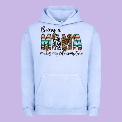 Being Mama Makes My Life Complate Urban Hoodie Designed By Cowhidedigitalart