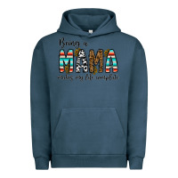 Pigment Midnight Navy being mama makes my life complate Urban Hoodie - CowhideDigitalArt