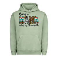 Pigment Oil Green being mama makes my life complate Urban Hoodie - CowhideDigitalArt