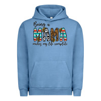 Pigment Pebble Blue being mama makes my life complate Urban Hoodie - CowhideDigitalArt