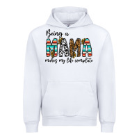 White being mama makes my life complate Urban Hoodie - CowhideDigitalArt