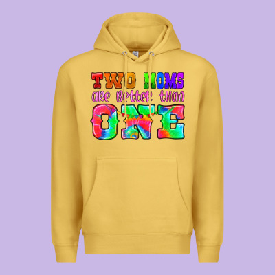 Two Moms Are Better Than One Premium Hoodie Designed By Hra Design Shop