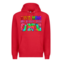 Red two moms are better than one Premium Hoodie - HRA Design Shop