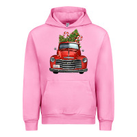 Fuchsia Pink christmas trees truck Urban Hoodie - FaDigitalArtStudio