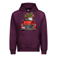 Mauve Wine christmas trees truck Urban Hoodie - FaDigitalArtStudio