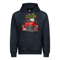 Navy christmas trees truck Urban Hoodie - FaDigitalArtStudio