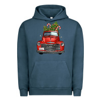 Pigment Midnight Navy christmas trees truck Urban Hoodie - FaDigitalArtStudio