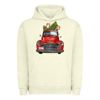 Pigment Pistachio christmas trees truck Urban Hoodie - FaDigitalArtStudio