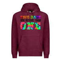 Burgundy two dads are better than one Premium Hoodie - HRA Design Shop