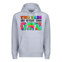 Heather Grey two dads are better than one Premium Hoodie - HRA Design Shop