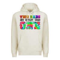 Oatmeal Heather two dads are better than one Premium Hoodie - HRA Design Shop