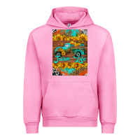 Fuchsia Pink farm life and truck air freshener Urban Hoodie - HRA Design Shop