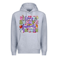 Heather Grey Easter Day Every bunny's favorite Teacher Premium Hoodie - OliviaCreatesArt