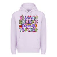 Lilac Easter Day Every bunny's favorite Teacher Premium Hoodie - OliviaCreatesArt