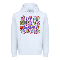 White Easter Day Every bunny's favorite Teacher Premium Hoodie - OliviaCreatesArt
