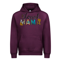 Mauve Wine blessed mama Urban Hoodie - CowhideDigitalArt