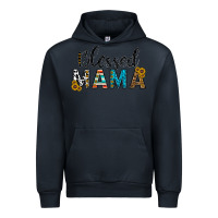 Navy blessed mama Urban Hoodie - CowhideDigitalArt