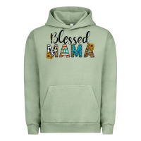 Pigment Oil Green blessed mama Urban Hoodie - CowhideDigitalArt