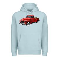Blue Mist western red truck right 34 view Premium Hoodie - FaDigitalArtStudio