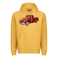 Mustard western red truck right 34 view Premium Hoodie - FaDigitalArtStudio