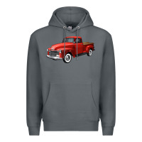 Rock western red truck right 34 view Premium Hoodie - FaDigitalArtStudio