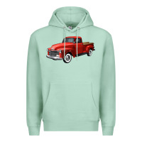 Seafoam western red truck right 34 view Premium Hoodie - FaDigitalArtStudio