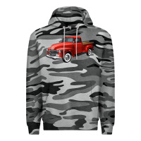 Slate Camo western red truck right 34 view Premium Hoodie - FaDigitalArtStudio
