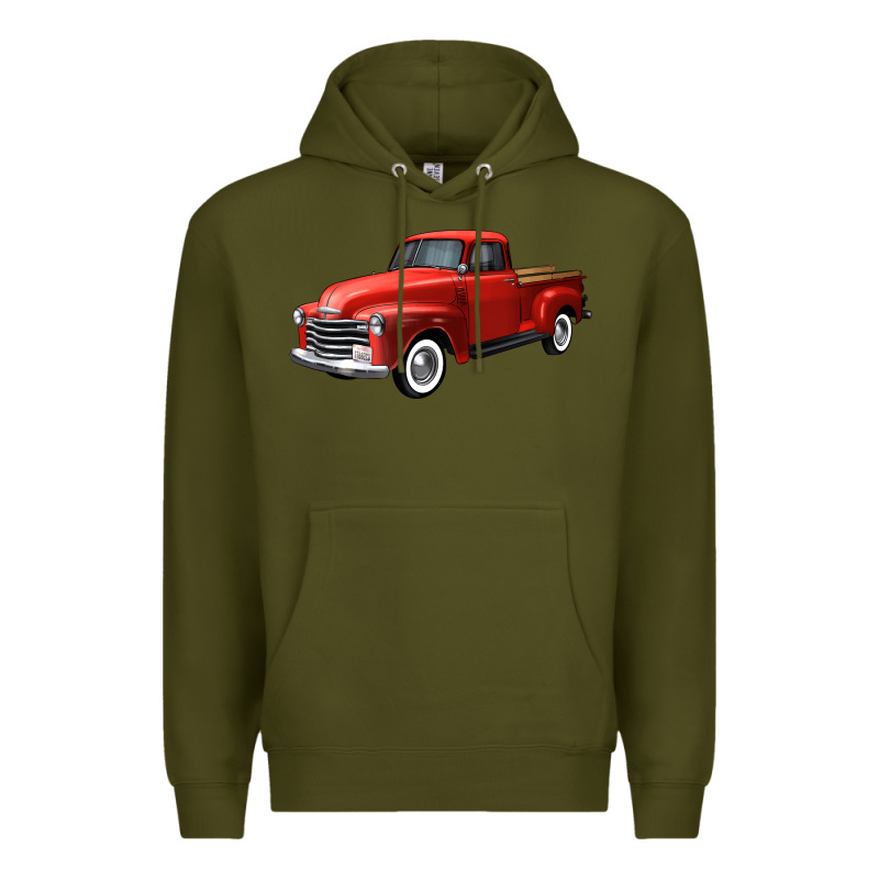 Western Red Truck Right 34 View Premium Hoodie by FaDigitalArtStudio | Teevron